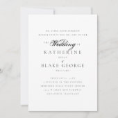 Elegante Trouw Bruid Ouders Mat Kaart (Voorkant)