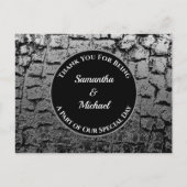 Elegante trouw- crackled zilveren gast bedankt briefkaart (Voorkant)