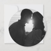 Elegante Trouw Dank Je Foto Kaart (Achterkant)