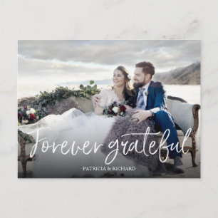 Elegante Trouw Dank Je Foto Voor Altijd Erkentelij Briefkaart