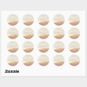 Elegante Trouw Dank Je Ronde Sticker (Vel)