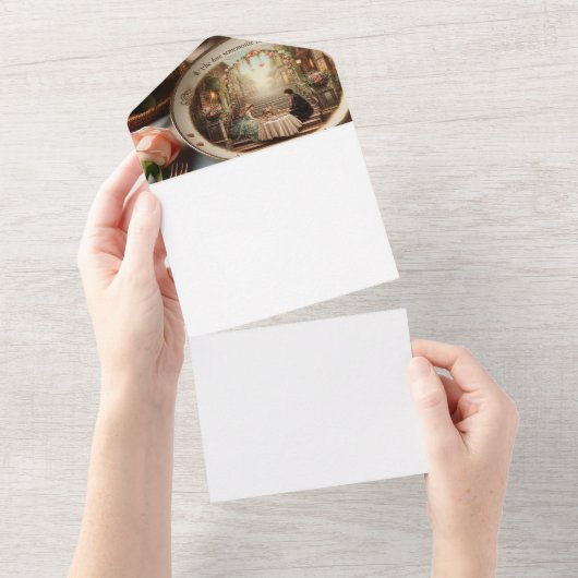 Elegante Trouw envelopes & kaartontwerpen All In One Uitnodiging (Afscheurbaar)