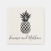 Elegante trouw gepersonaliseerde cocktail servet (Voorkant)