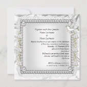 Elegante Trouw Goud Witte Duif Kaart (Achterkant)