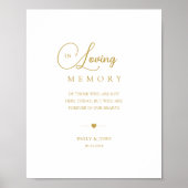 Elegante Trouw 'In Liefdevolle Herinnering' Poster (Voorkant)