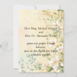 Elegante trouw in pastel kaart