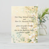 Elegante trouw in pastel kaart (Staand voorkant)