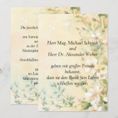 Elegante trouw in pastel kaart (Voorkant / Achterkant)