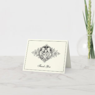 Elegante Trouw Ivory Heilige Familie Religieus  Bedankkaart