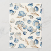 Elegante Trouw met Zeeschelpenrand Menu (Achterkant)