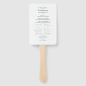 Elegante Trouw Moderne Ceremonie Programma Smaragd Handwaaier (Achterkant)