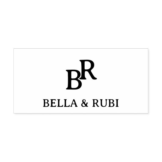 Elegante Trouw Monogram Favor Stempel (Design)