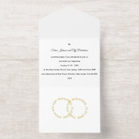 Elegante trouw, namen in goud geschreven,