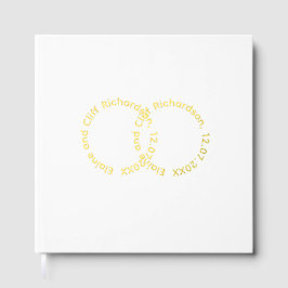 Elegante Trouw, Namen in Goud Geschreven,  Gastenboek