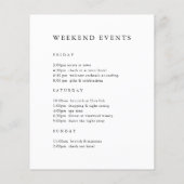 Elegante trouw-ontvangstbrief route beschrijving (Achterkant)