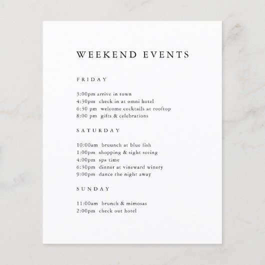 Elegante trouw-ontvangstbrief route beschrijving (Achterkant)