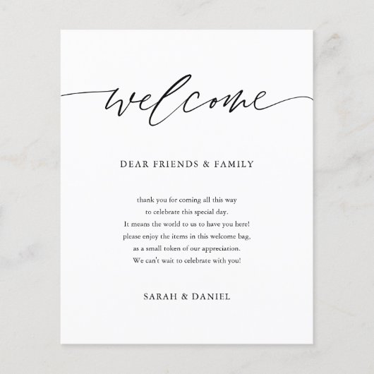 Elegante trouw-ontvangstbrief route beschrijving (Voorkant)