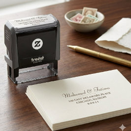 Elegante Trouw Retouradres Stempel