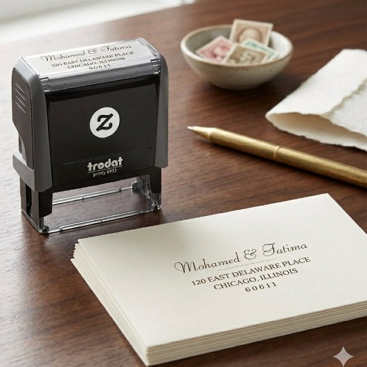 Elegante Trouw Retouradres Stempel