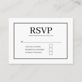 elegante trouw-RSVP bijlage kaart