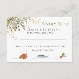 Elegante Trouw RSVP Kaart
