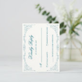 Elegante Trouw RSVP Kaart (Staand voorkant)