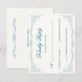 Elegante Trouw RSVP Kaart (Voorkant / Achterkant)