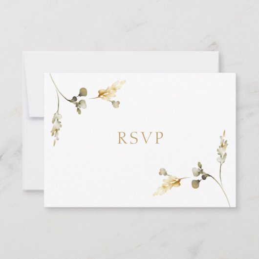 Elegante Trouw RSVP Kaart (Voorkant)