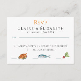 Elegante Trouw RSVP Kaart