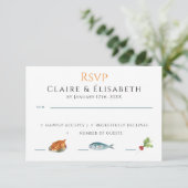 Elegante Trouw RSVP Kaart (Staand voorkant)