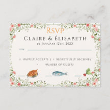 Elegante Trouw RSVP Kaart