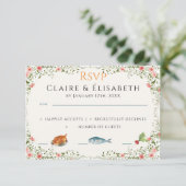 Elegante Trouw RSVP Kaart (Staand voorkant)