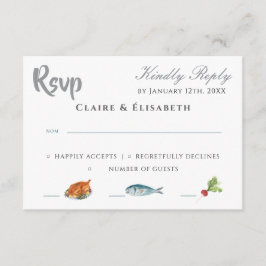 Elegante Trouw RSVP Kaart