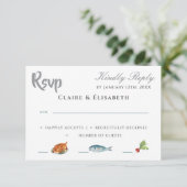 Elegante Trouw RSVP Kaart (Staand voorkant)