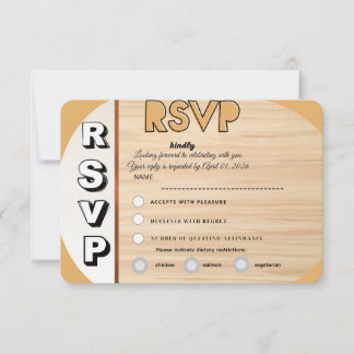Elegante trouw-RSVP-kaart | Aanpasbare reactie RSVP Kaartje