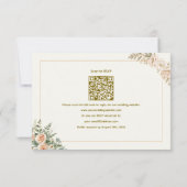 Elegante Trouw-RSVP met QR-code RSVP Kaartje (Achterkant)