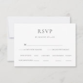 Elegante Trouw-RSVP met Wilde Bloemen RSVP Kaartje (Voorkant)
