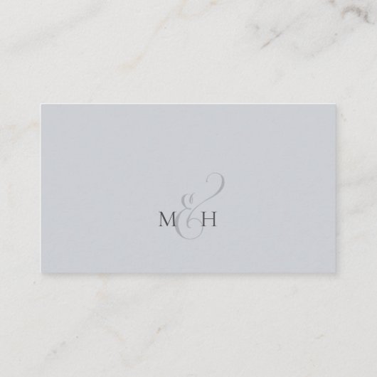 Elegante trouw-RSVP online lichtblauwe bloemen Informatiekaartje (Achterkant)