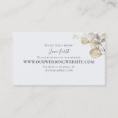 Elegante trouw-RSVP online lichtblauwe bloemen Informatiekaartje (Voorkant)