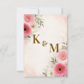 Elegante Trouw Rustiek Retro Modern Bloemig Save The Date (Achterkant)