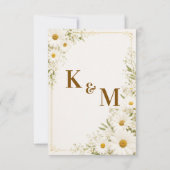 Elegante Trouw Rustiek Retro Modern Bloemig Save The Date (Achterkant)