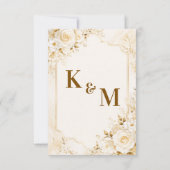 Elegante Trouw Rustiek Retro Modern Bloemig Save The Date (Achterkant)