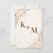 Elegante Trouw Rustiek Retro Modern Bloemig Save The Date (Achterkant)