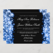 Elegante Trouw Save The Date Lichtblauw Kaart (Voorkant / Achterkant)