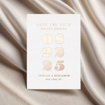 Elegante Trouw Save The Date Roze Goud