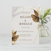 Elegante Trouw Save the Date & Uitnodiging Combina (Staand voorkant)