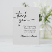 Elegante Trouw Trouwkaart Bedankt (Staand voorkant)