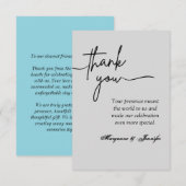 Elegante Trouw Trouwkaart Bedankt (Voorkant / Achterkant)