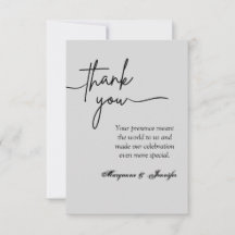 Elegante Trouw Trouwkaart Bedankt