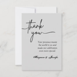 Elegante Trouw Trouwkaart Bedankt